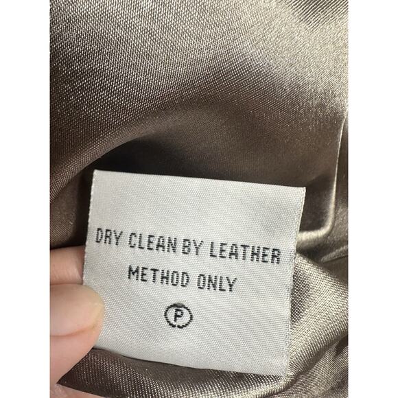 Pamela McCoy 100% Suede Leather Gray Beaded Sequin Zip Jacket Size Large - Picture 7 of 13